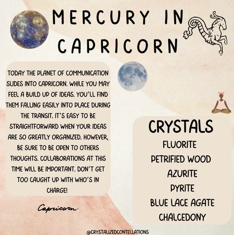 Mercury Capricorn, Mercury In Capricorn, Capricorn Mercury, Mercury Astrology, Capricorn Planet, Venus In Capricorn, Mercury Sign, Capricorn Girl, Astrology Planets