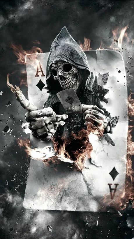 Skull wa llpaper Horror Wallpaper 3d, Cool Skull Drawings, Ghost Rider Wallpaper, Kartu Remi, Joker Hd Wallpaper, Grim Reaper Art, Skull Art Drawing, Skull Pictures, Scary Wallpaper