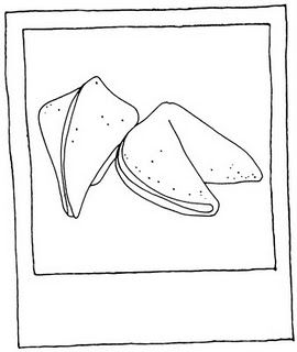 taking notes on how to angle a fortune cookie to draw it....  ps awesome blog: 365 line drawings for 365 days Cookie Line Drawing, Asian Party Themes, Doodling Ideas, Tattoo Plant, Drink Art, Art Journal Prompts, Tattoo Aesthetic, Fortune Cookies, Double Vision