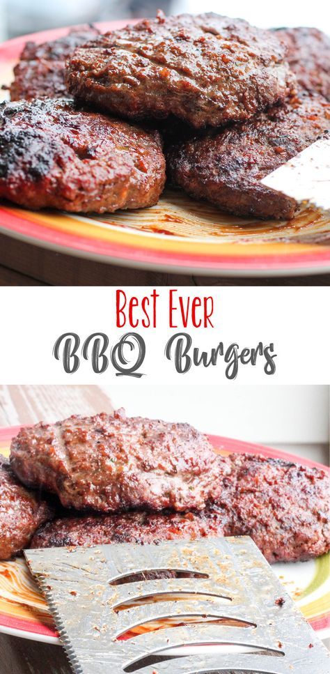 These juicy, flavorful burgers are honestly the best BBQ burgers EVER! Saucy, juicy and don't need a lot to make a great burger! Bbq Burger Recipes, Bbq Hamburgers, Best Homemade Burgers, Barbecue Burgers, Grilled Burger Recipes, Spicy Burger, Bbq Burger, Hamburgers Grilled, Best Burger Recipe