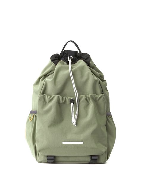 Editor's notesIt is a casual and practical backpack with string. The backpack is in lightweight and waterproof nylon fabric. It has a pocket on the front with drawcord and pockets on the side.- Drawcord closure- Pocket on the front- Pockets on side- Nylon fabricMeasurements(in.)One Size- Width: 12.2 in.- Height: 18.7 in.- Depth: 5.5 in.- Weight: 1.16 lbsComposition & Care- 100% Nylon- Do not wash- Gently clean only stainsDesigner- by RAWROW String Backpack, Backpack Cover, Stylish School Bags, Backpack Pattern, Blue Suede Shoes, Guys Clothing Styles, Outdoor Bag, Side Bags, Tote Pattern