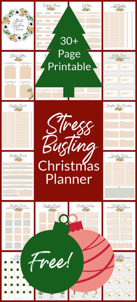 Getting ready for Christmas is a massive job! There are so many details to juggle - and it can be overwhelming and stressful. That's exactly why we created these Christmas planning printables! We've created one place to organize your holiday shopping, decorating, dinner and brunch planning and more. Our free printable Christmas Planner pdf has over 30 pages of organizing goodness. Christmas Planner Printables Free, Budget Holiday Decor, Holiday Planning Printables, Free Printable Christmas Planner, Holiday Planner Printables, Christmas Planner Free, Holiday Budget Planner, Christmas Planning Printables, Christmas Planner Printables