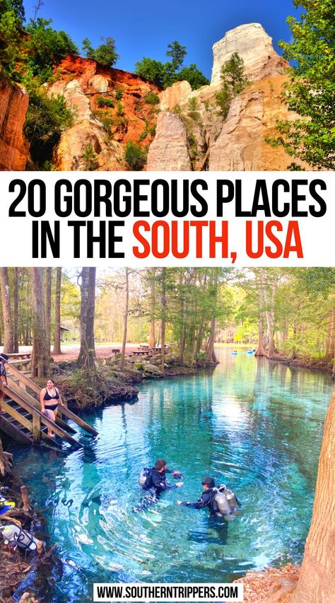 20 Gorgeous Places in the South, USA Best Things To Do In Every State, Amazing Places To Visit In The Us, Places In Africa To Visit, Best Us Road Trip Routes, Hiking Trips In The Us, Bucket List United States, Top 10 Places To Visit In The Us, Us Places To Visit, Southeast Us Vacation Ideas