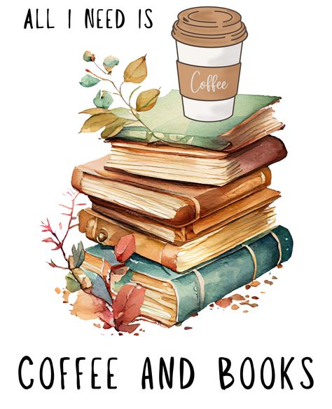 Books And Coffee Illustration, Coffee And Books Aesthetic, Book And Coffee, File Ideas, Books Png, Books Lover, Books And Coffee, Books Coffee, Book Wallpaper