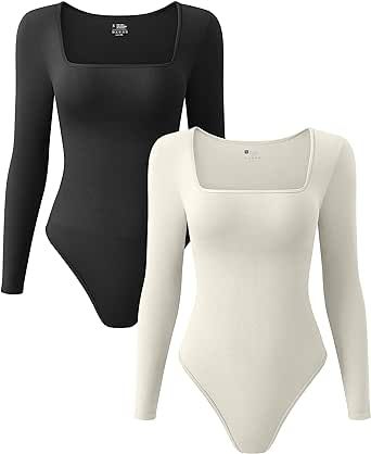 Elegante Y Chic, Square Neck Long Sleeve, Square Neck Bodysuit, Shapewear Bodysuit, Square Neck Top, Fame Dr, Long Torso, Ribbed Bodysuit