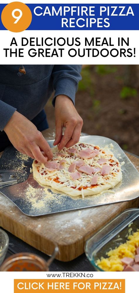 Camping Pizza, Pizza Cooker, Campfire Pizza, Foil Packet Meals, Easy Meals For Two, Classic Pizza, Sweet Dough, American Dishes, Bread Appetizers