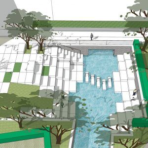 Waterfront Steps, Ecological Urbanism, Architecture Thesis, Pumping Station, Landscape Architecture Plan, Water Architecture, Urban Design Graphics, Urban Design Architecture, Campus Design