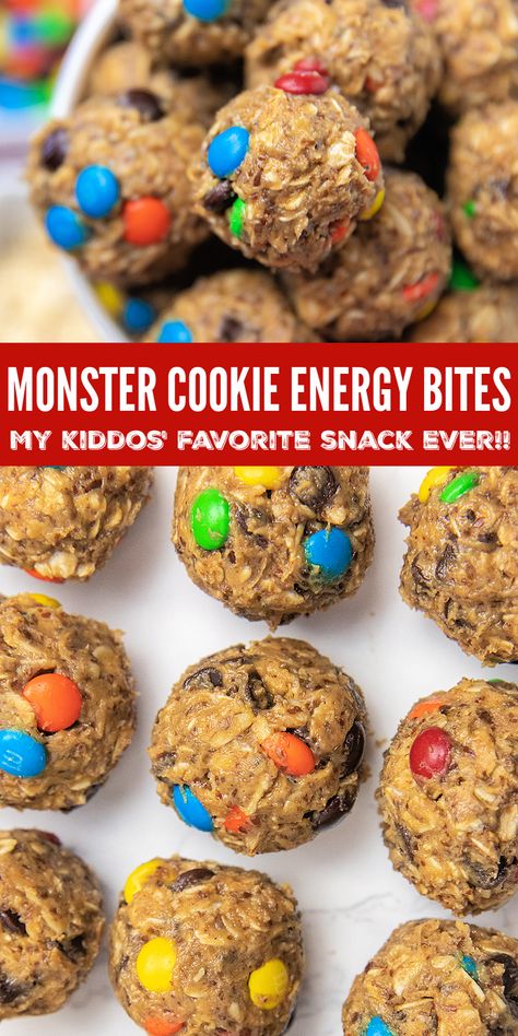 Health Snack Ideas, Snack Ideas For School, Protein Snacks For Kids, Protein Balls Recipes, Easy Protein, Healthy Protein Snacks, Monster Cookie, School Health, Protein Bites