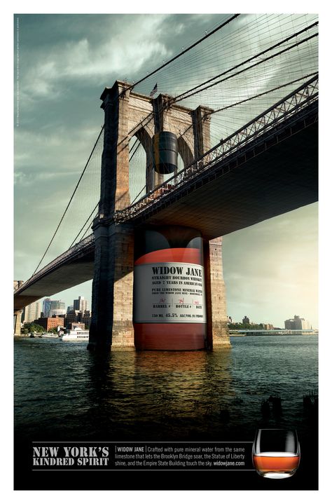 Outdoor advertisement created by JAC, United States for Widow Jane, within the category: Alcoholic Drinks. Water Packaging, Good Advertisements, Kindred Spirit, Ad Of The World, Sports Design Inspiration, The Empire State Building, Grand Central Station, Ads Of The World, Grand Central