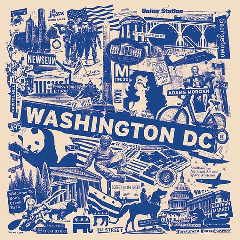 Washington DC Silk Screen City Art Print Poster  Etsy by gigart Washington Dc City, Silk Screen Art, Living In Washington Dc, City Art Print, Dorm Posters, Air And Space Museum, Print Collage, Art Print Poster, City Prints