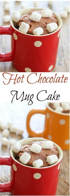 Hot Chocolate Mug Cake. Ready in 5 minutes! Dessert Micro Onde, Chicken Brocoli, Hot Chocolate Mug Cake, Dessert In A Mug, Chocolate Mug Cake, Savory Cakes, Chocolate Mug Cakes, Mug Recipes, Potato Recipe