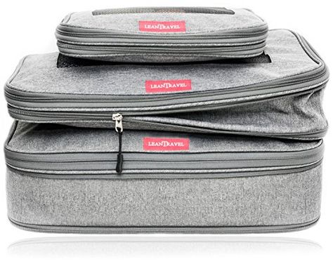 Best Wrinkle-Free: LeanTravel Compression Packing Cubes Wrinkle Free Packing, Best Packing Cubes, Travel Accesories, Shoe Bags For Travel, Suitcase Organization, Travel Cubes, Valentines Gift Guide, Packing Luggage, Packing Organizers