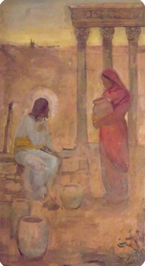 J Kirk Richards, Woman At The Well, Pictures Of Christ, Lds Art, Jesus Christ Art, Bible Pictures, Prophetic Art, Faith Art, Jesus Painting