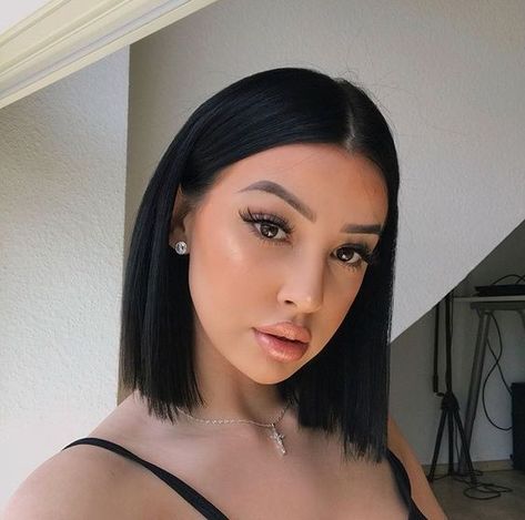 Short Black Hair, Human Lace Wigs, Fesyen Rambut, Vlasové Trendy, Short Straight Hair, Grunge Hair, Remy Hair, Brown Eyes, Baby Hairstyles