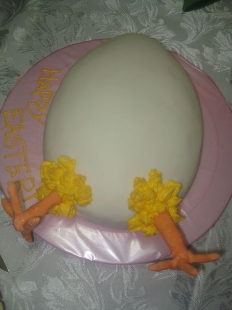 Hatching Egg! I saw this cake done by a couple people, I'm so sorry but I forget their names!!! Thank you for the inspiration though!... Unusual Cakes, Chicken Cake, Farm Cake, Animal Cakes, Fun Foods, Special Occasion Cakes, Easter Cakes, Cake Frosting, Occasion Cakes