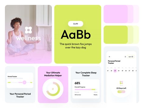 Wellness: All-in-One UI Kit by Kawsar Ahmed on Dribbble Ux Kits, App Design Layout, Mobile App Design Inspiration, Ux Design Inspiration, Mobile Ui Design, Best Designers, App Design Inspiration, App Interface, Company Branding