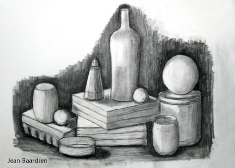 Drawing Class 7 Still Life Pencil Shading, Still Life Sketch, Art Du Croquis, Shading Drawing, Life Sketch, Observational Drawing, Pencil Shading, Object Drawing, Pencil Drawings Easy