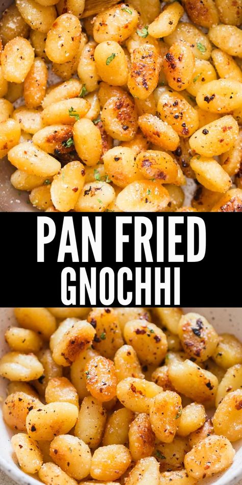 Easy Gnocchi Sauce Recipes, Gnocchi Recipes Brown Butter, Pan Fry Gnocchi, Fried Potato Gnocchi, Best Way To Cook Gnocchi, Gnocchi As A Side Dish, Pan Seared Gnocchi Recipes, Store Bought Gnocchi Recipes Easy, Recipes Using Potato Gnocchi