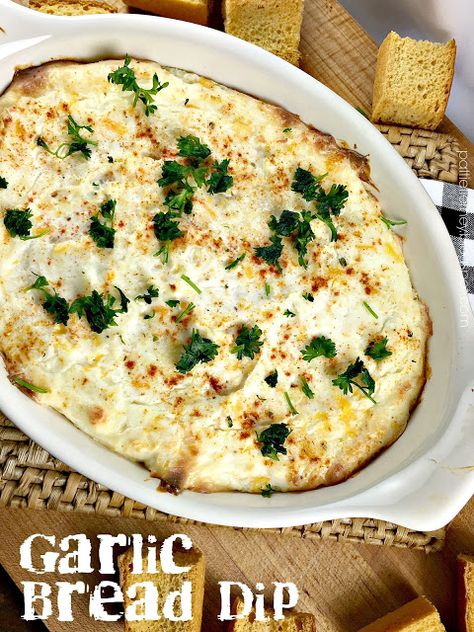 Olla-Podrida: Garlic Bread Dip Bread And Dip Recipes, Sides For Italian Food, Dip Night Ideas Savory, Italian Bread Dip, Dips For Breads, Dips With Bread, Italian Cheese Dip, Beer Bread Dip, Italian Dips Appetizers