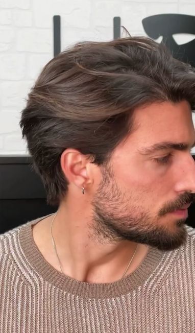 Mens Long Tapered Haircut, Loose Pompadour Men, Hairstyles For Men With Medium Hair, Short Flow Haircut Men Straight, Men Medium Length Haircut, Men Haircut For Thick Hair, Merman Haircut, 2023 Mens Haircuts Straight Hair, Men S Haircut Medium