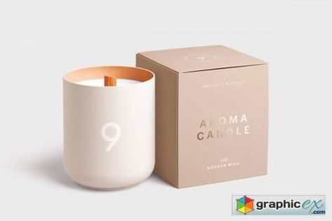 Package Branding, Candle Box Packaging, Candle Packaging Design, Lilin Aroma, Candle Mockup, Package Mockup, Soya Mumu, Candle Projects, Glass Packaging