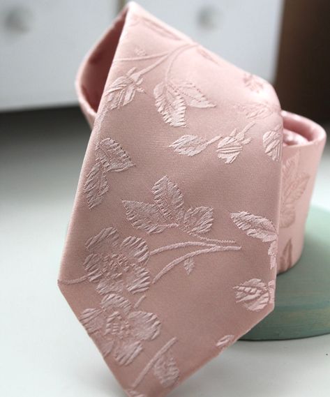 Pink Floral Tie Wedding, Black Tie And Pink Wedding, Tan Suit With Pink Tie, Pink Tie Black Suit, Rusty Pink Wedding, Dusty Pink Suit, Khaki Groomsmen, Blush Pink Wedding Theme, Pink And Cream Wedding