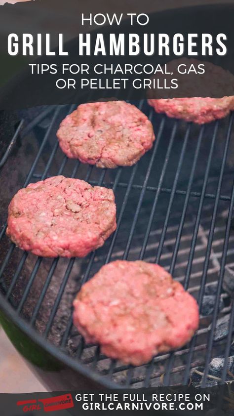 Grill Hamburgers, Smoked Hamburgers, Tacos Tuesday, Grilling Burgers, Meat Ideas, Easy Burger Recipe, Butter Burgers, Slice Of Cheese, Perfect Burger