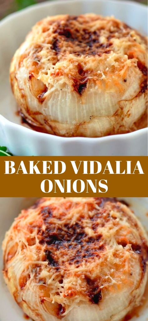 What Are Onions Good For, Baked Vidalia Onion Easy Recipes, Baked Stuffed Onions Whole, Thanksgiving Onion Recipes, Onion Baked In Oven, Baked Onion Recipes, Fancy Vegetable Sides, Baked Onions Recipe Simple, Stuffed Vidalia Onion Recipes