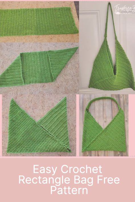 simple crochet crossbody purse free pattern Crochet Triangle Bag Pattern Free, Crochet Easy Purse, Crochet Slouchy Bag, Crochet Handbags Free Patterns Diy Bags, Triangle Crochet Bag, Simple Crochet Bags, Quick Crochet Bag Free Pattern, Free Crochet Patterns For Purses, Crochet Summer Bag Free Pattern