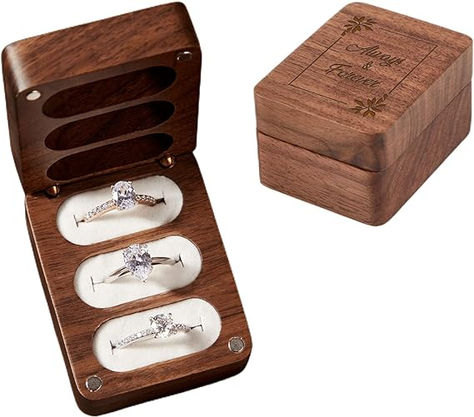 Want to own a special wedding ring box? Roycraft wedding ring box is your ideal choice. Made of natural walnut, ring boxes have their own natural beauty. Simple and clear design highlights Always & Forever engraved information. Mrs Ring, Forever Rings, Always Forever, Wooden Ring Box, Ring Bearer Box, Ring Boxes, Engagement Ring Box, Wedding Ring Box, Birthday Ring