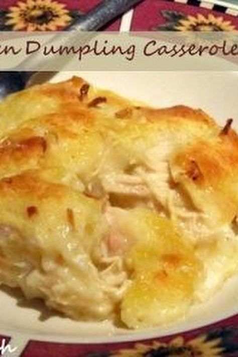 Chicken Dumpling Casserole Chicken Dumpling Casserole, Dumpling Casserole, Bisquick Chicken, Chicken Dumpling, Lazy Man, Man Cooking, Chicken Dish, Dumpling Recipe, Cabbage Rolls