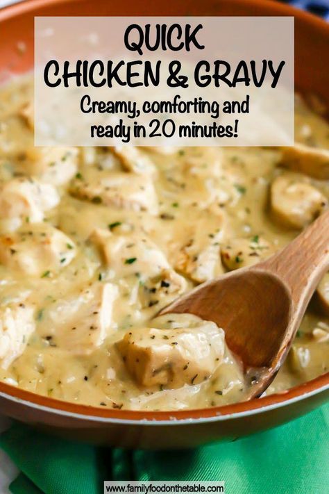 Chicken In Gravy Over Mashed Potatoes, Quick Chicken And Gravy Recipes, Chicken Tenders And Gravy, Mashed Potatoes Chicken And Gravy, Creamy Chicken And Mashed Potatoes Recipes, Chicken Gravy Over Mashed Potatoes Recipe, Creamy Chicken Gravy Recipe, Gluten Free Chicken And Gravy, Chicken And Gravy Over Mashed Potatoes Stovetop