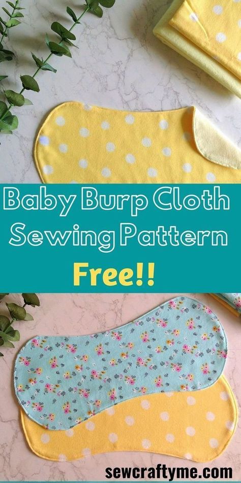 10 Minute Burp Cloth Sewing Pattern Baby Hat Patterns Sewing, Baby Dress Design Sewing Patterns, Newborn Baby Dress Design, Baby Clothes Sewing Patterns Free, Diy Baby Bibs Pattern, Sewing Patterns Boys, Diy Baby Burp Cloths, Burp Cloth Pattern, Baby Bibs Patterns Free