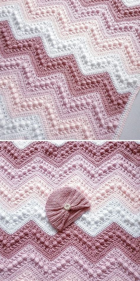 15 Most Popular Free Crochet Baby Blanket Patterns, 3 Color Baby Blanket Crochet, Two Color Baby Blanket Crochet Pattern, 4 Color Crochet Blanket Pattern, Crochet Baby Girl Blanket Free Pattern, Crocheted Baby Afghans, Two Color Crochet Blanket, Crochet Zig Zag Pattern, Crochet Blanket Color Schemes