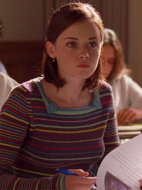 26 Rory Gilmore Outfits to Inspire Your Fall Wardrobe Rory Gilmore Henley Top, Rory Gilmore Striped Shirt, Rory Gilmore Accessories, Rory Gilmore Fanart, Rory Gilmore Season 4 Outfits, Rory Gilmore Best Outfits, Rory Gilmore Iconic Outfits, Rory Gilmore Jumper, Rory Gilmore Wardrobe