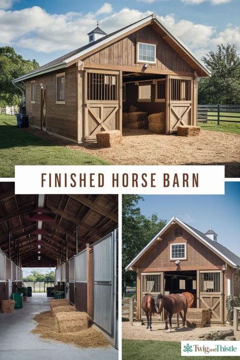 Make the process of building a horse barn simple and efficient with these expert tips. #HorseBarnBuild #DIYStable #EquestrianProjects #BarnConstruction #HorseLovers Simple Horse Barns, Equine Barns, Horse Shed, Diy Horse Barn, Horse Barn Ideas Stables, Dream Horse Barns, Diy Horse, Hay Barn, Dream Barn