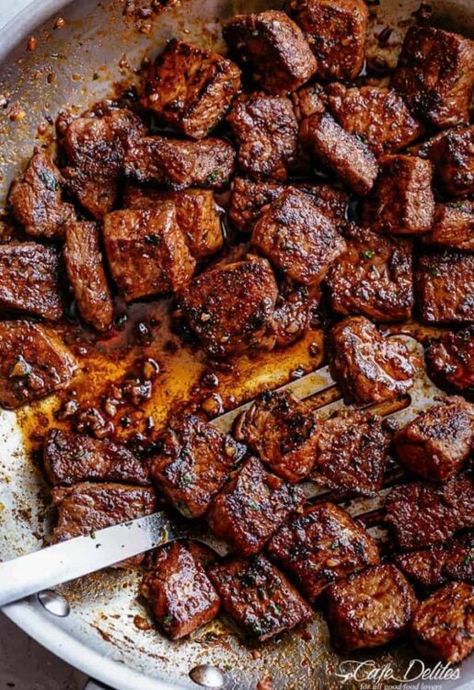 Beef Chunks Recipes, Cajun Butter Steak, Beef Cube Steak Recipes, Beef Cubed Steak, Beef Cubes, Spaghetti With Ground Beef, Butter Steak Bites, Chinese Beef, Ground Beef And Cabbage