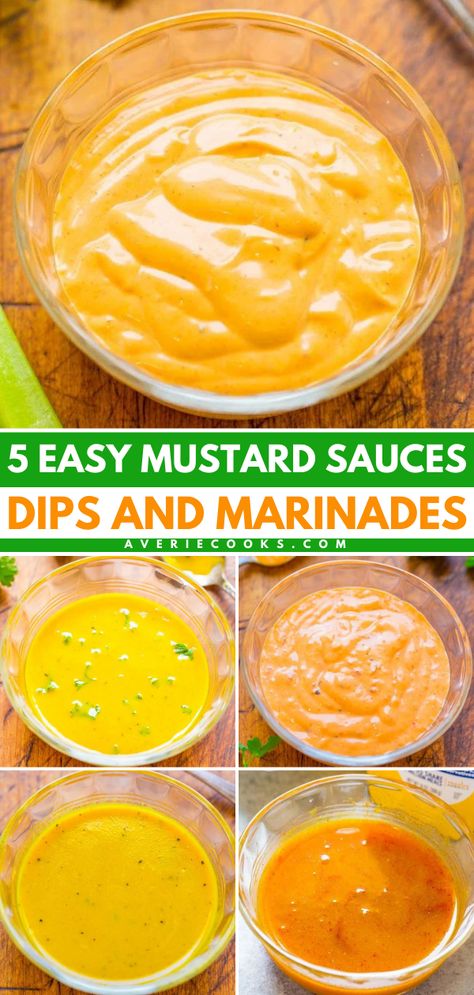 Looking for more easy appetizer recipes and party snack ideas? Check out these game day recipes with a mustard base! Not only will you find mustard sauce and mustard dip, but there's also a mustard marinade and more! Brown Mustard Sauce, Recipes That Use Yellow Mustard, Cuban Mustard Sauce, Cuban Mustard Recipe, Mustard Sauce For Sausage, Honey Mustard Bbq Sauce, Stone Ground Mustard Sauce, Mustard Dipping Sauce For Pretzels, Mustard Dipping Sauce For Sausage