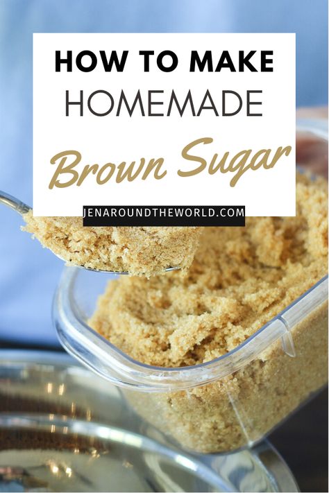 Running out of brown sugar at home? No worries -- make your own using only two simple pantry ingredients. You can make light or dark brown sugar with this recipe Kitchen 101, Soften Brown Sugar, Homemade Brown Sugar, Make Brown Sugar, Make Brown, Diy Foods, Brown Sugar Recipes, Cooking Substitutions, Homemade Mixes