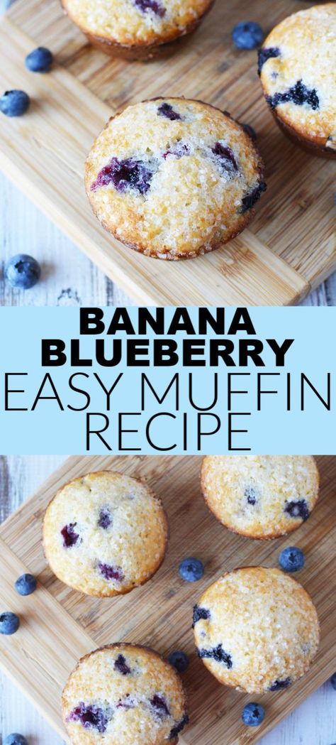 Banana Blueberry Cupcakes, Banana Blueberries Muffins, Bananas And Blueberries Recipes, Things To Bake With Ripe Bananas, Banana Muffins With Blueberries, Easy Blueberry Banana Muffins, 3 Ripe Bananas Recipes, Breakfast With Ripe Bananas, Recipes With Leftover Bananas