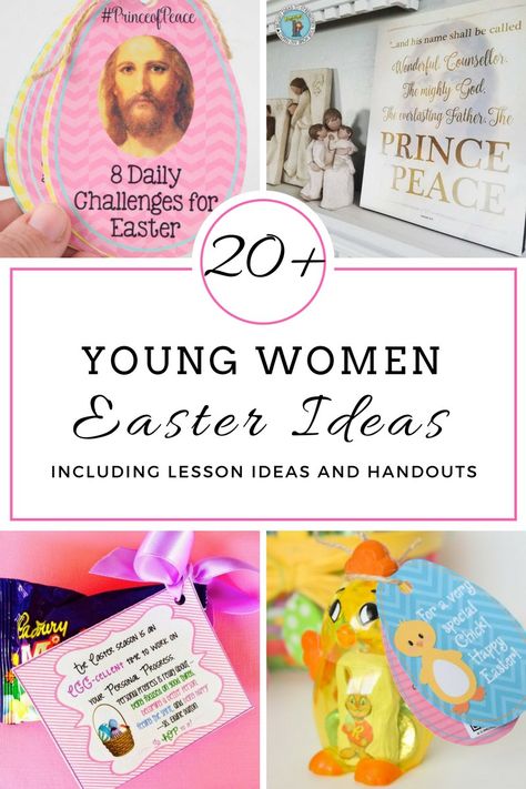 20+ Young Women Easter Ideas including lesson ideas, handouts, and ways to incorporate Personal Progress! Lds Young Women Easter Gift, Lds Easter Lesson Young Women, Easter Young Women Activities, Lds Yw Easter Activity, Young Women Easter Activities, Yw Easter Activities, Easter Activity Days Lds Ideas, Lds Young Women Activities, Lds Thoughts