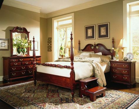 Broyhill Bedroom Furniture, Cherry Bedroom Set, Pc Bedroom, Cherry Bedroom Furniture, Cherry Bedroom, Marble Bedroom, Contemporary Bedroom Sets, Bedroom Design Styles, Wood Bedroom Furniture