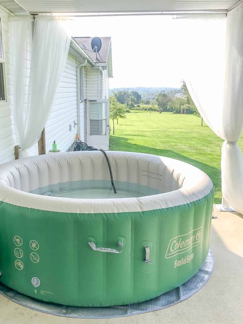 5 Reasons to buy an Inflatable Hot Tub – Health Starts in the Kitchen Inflatable Hot Tub Set Up, Lazy Spa Garden Ideas, Best Inflatable Hot Tub, Lazy Spa, Large Hot Tub, Tub Deck, Hot Tub Surround, Inflatable Hot Tub, Inflatable Spas