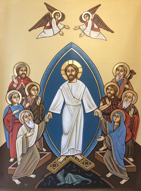 The Resurrection -coptic Art Resurrection Coptic Icon, Cars Movie Wallpaper, Coptic Art, Christian Drawings, Catholic Wallpaper, Coptic Icons, Church Icon, Orthodox Christian Icons, Catholic Images