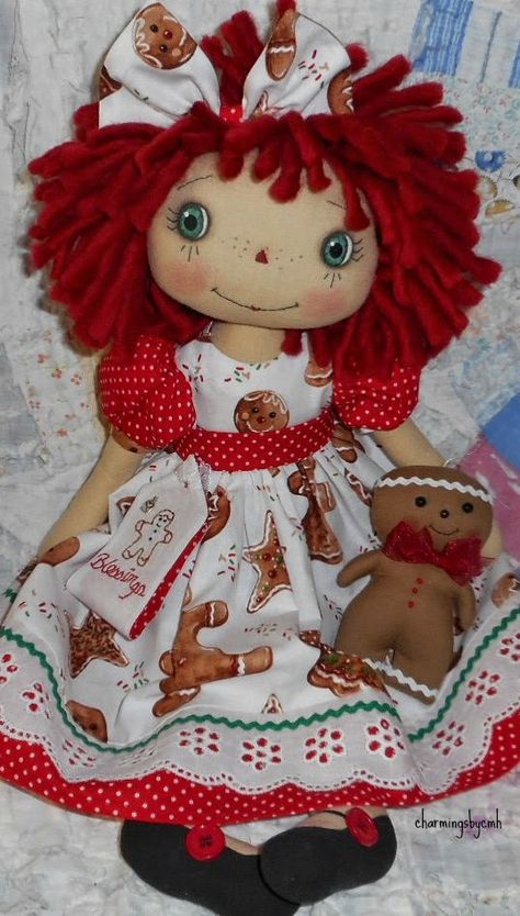 Gingerbread Dolls, Raggy Dolls, Primitive Doll Patterns, Raggedy Doll, Homemade Dolls, Raggedy Ann Doll, Ann Doll, Guys And Dolls, Raggedy Ann And Andy