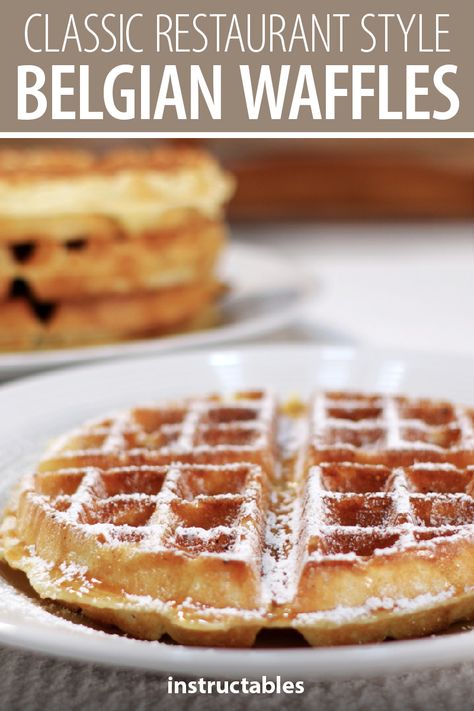 Brussels Waffles, Belgium Waffle Recipe, Best Belgian Waffle Recipe, Waffle Mix Recipes, Best Waffle Recipe, Belgian Waffles Recipe, Waffle Iron Recipes, Belgium Waffles, Waffle Maker Recipes