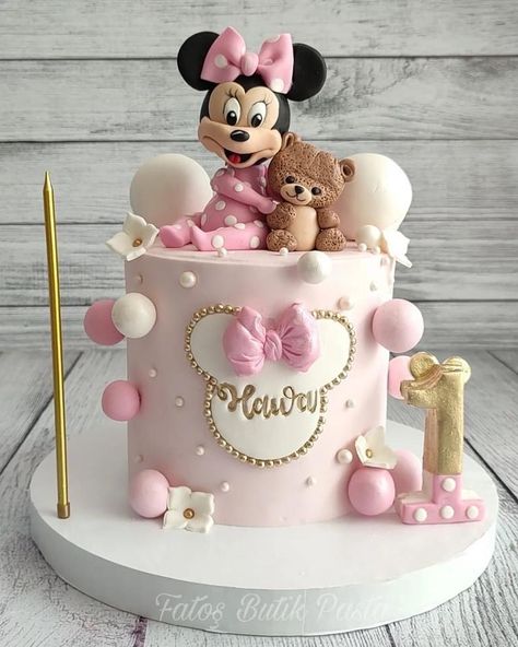 Mini Mouse Cake 1st Birthday, 1st Birthday Cake Minnie Mouse, Torte Za Prvi Rodjendan Za Devojcice, Tort Minnie Mouse, Dort Minnie, Minnie Mouse 2nd Birthday Cake, 2nd Birthday Cake Girl, Mickey Mouse Torte, Torte Minnie