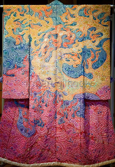 Sailing Ships Art, Itchiku Kubota, Kimono Art, Personal Investigation, Yamanashi, Kimono Design, Fiber Artist, Japanese Geisha, Beautiful Kimonos