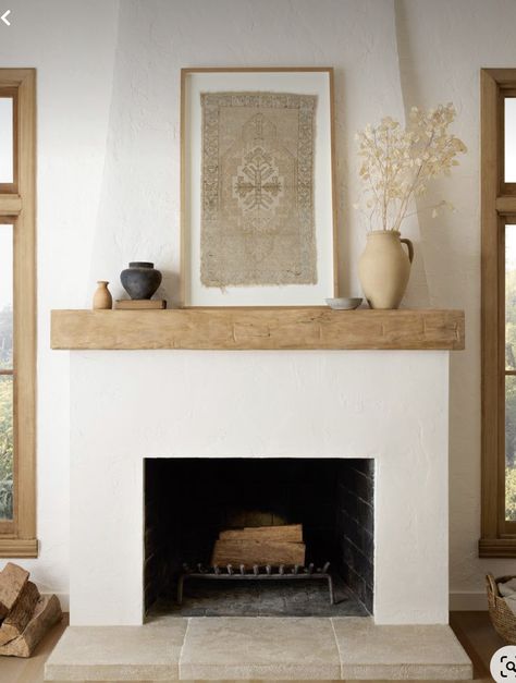 Mediterranean Fireplace Ideas, Spanish Style Fireplace, Mediterranean Fireplace, Black Brick Fireplace, Plaster Fireplace, Stucco Fireplace, Summit Lake, Black Tile, Spanish Style Home