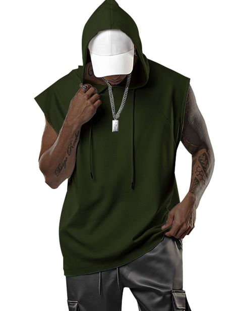 PRICES MAY VARY. 95% Polyester, 5% Spandex Imported Pull On closure What to wear in summer, what is the most concave shape, sleeveless shirts for men. Hooded design, the moment you wear a hat during training, the world has nothing to do with me, concentrate on training. The hooded vest has always been a popular style in spring and summer, and has always been loved by everyone. This is a loose mens workout tank top, which can show the muscle lines of the arm, highlight the figure, and make you fu What To Wear In Summer, Gym Hoodies, Bodybuilding Tank Top, Mens Workout Tank Tops, Mens Workout, Cool Shirt Designs, Men's Workout, Gym Hoodie, Sleeveless Shirts